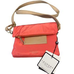 Laundry By Shelli Segal Womens Crossbody Bag Pink Coral Pocket S New
